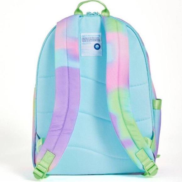 Ecotech Green and Purple Bag with Tie-Dye Design - Picture 2 of 10